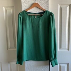 j crew 100% polyester top long sleeve